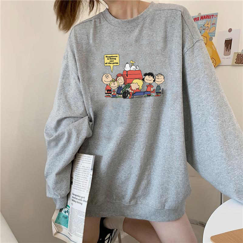 Áo Nỉ Form Rộng Dài Tay Phong Cách Hàn Quốc Dành Cho Nữ | BigBuy360 - bigbuy360.vn