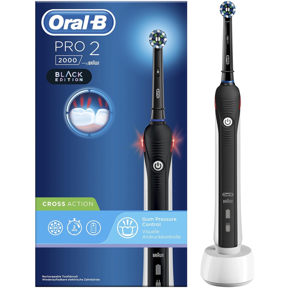 Bàn Chải Điện Oral-B Pro 2000S Sensi UltraThin - Made in Germany - Bảo hành 12 tháng