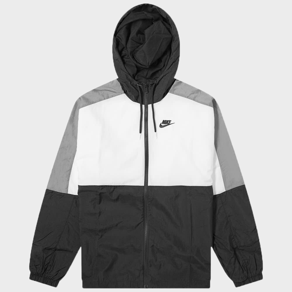 [HÀNG_CHÍNH_HÃNG] ÁO KHOÁC NIKE COLOUR BLOCK RETRO WOVEN JACKET - ĐEN / TRẮNG / XÁM