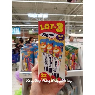 SET 3 kem đánh răng Signal cho bé 3-6 tuổi -Hàng xách tay Pháp