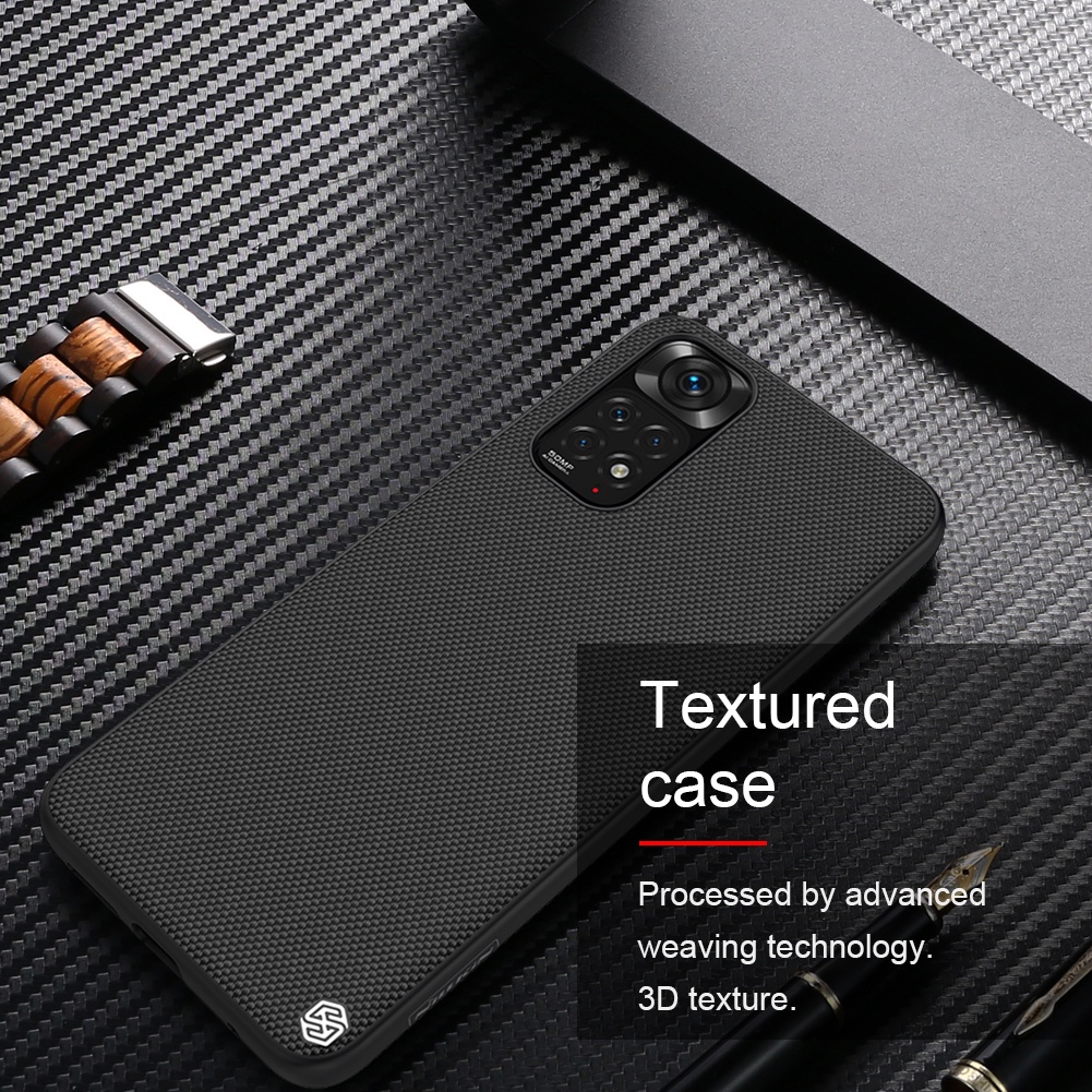 Ốp điện thoại NILLKIN sợi nylon nhẹ chống trượt chống sốc dành cho Xiaomi Redmi Note 11 Global 4G