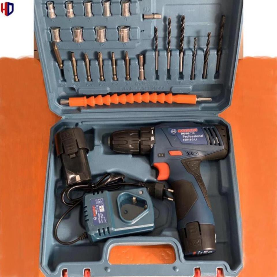 (Loại Tốt) Máy Khoan Pin Bắn Vít 12V BOSCH - 2 Pin Chuẩn - Full Phụ Kiện 24 Chi Tiết - 100% Lõi Đồng Teppi 1