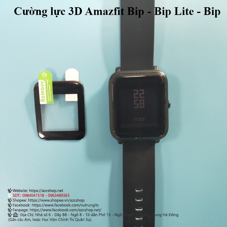 Cường Lực Amazfit Bip Full Màn 3D - Bip S - Bip Lite