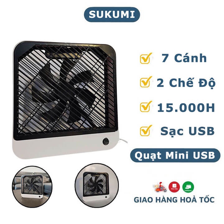 Quạt mini để bàn cắm điện USB văn phòng 2 chế độ gió siêu mạnh, không ồn 7 cánh giá rẻ, quạt để bàn điều hòa cao cấp