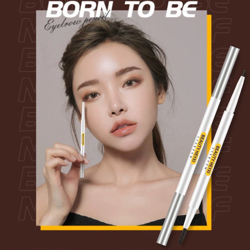 Chì kẻ mày 2 đầu nét mảnh Verythin Eyebrow Pencil HEYX04. 1 đầu bút vặn , 1 đầu chuốt mày.Chống trôi không vón cục.