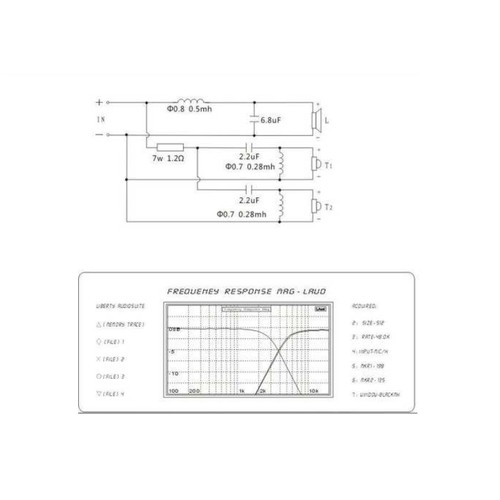 Bộ 2 Phân tần KASUN KTV-200C 2WAY (2 đường tiếng) 1 loa bass, 2 loa treble