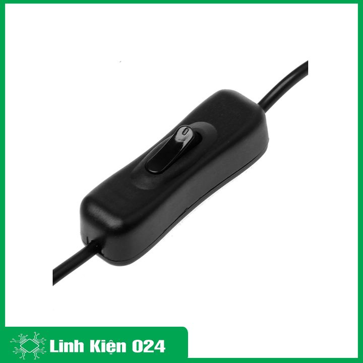 Dây cáp nguồn đèn tích điện có công tắc USB 5VDC chân micro dây dài 1.5 mét, màu giao ngẫu nhiên