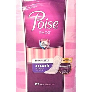 [Bạn mới nhập COSHBM -50% đơn 0Đ] Mua 2 tặng 1 Băng thấm són tiểu-Băng vệ sinh Poise Ultimate Supreme 27 miếng