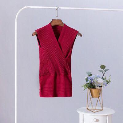 Áo body kiểu cổ đáp chéo đẹp quyến rũ (KHÔNG TAY)