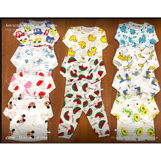 Com bo 7 bộ cotton tre dài tay cho bé