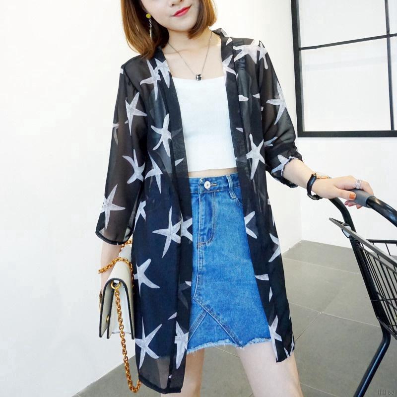 Áo khoác cardigan cổ chữ V hoạ tiết in có size lớn cho nữ