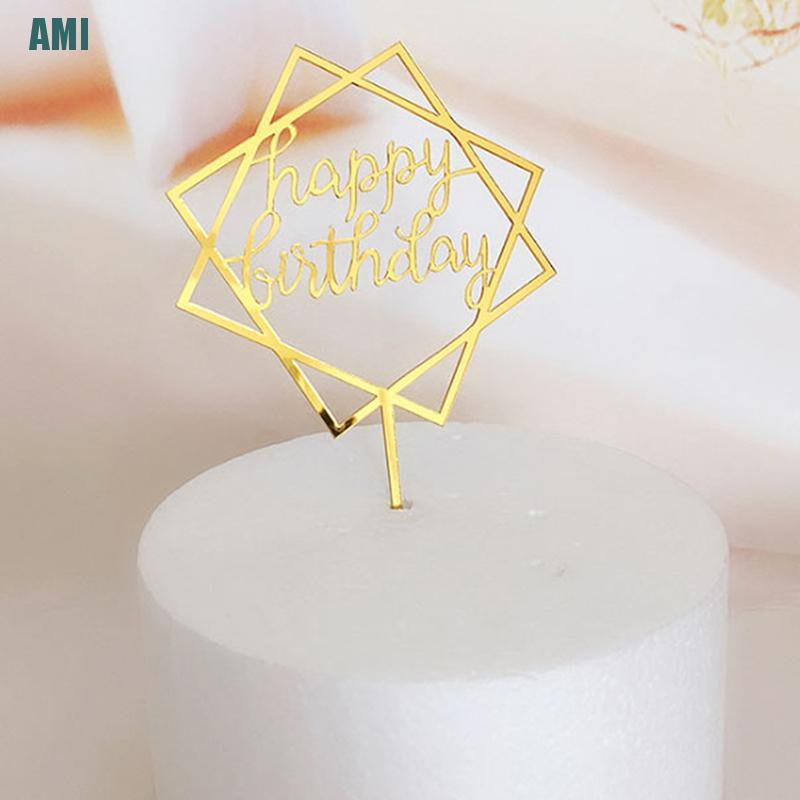 Que Chữ Happy Birthday Cắm Trang Trí Bánh Kem Độc Đáo Tiện Dụng