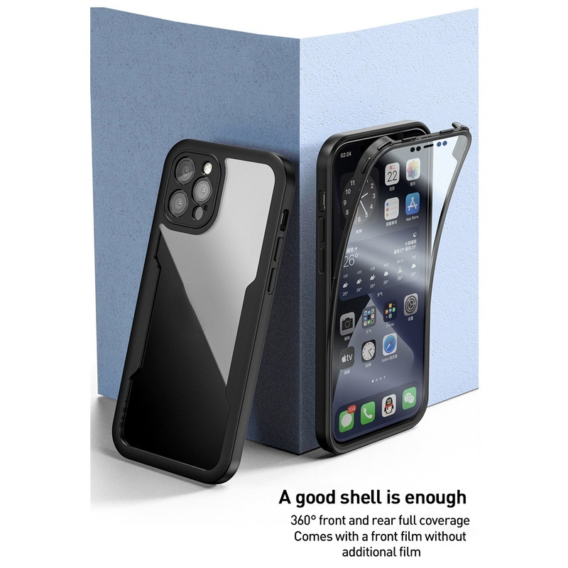 Toàn Bộ Ốp Điện Thoại Trong Suốt Bảo Vệ 360 Độ Cho iphone 14 Pro Max 13 Pro Max 11 12 Pro Max 12Minis XS Max XR X 7 8 Plus SE2020