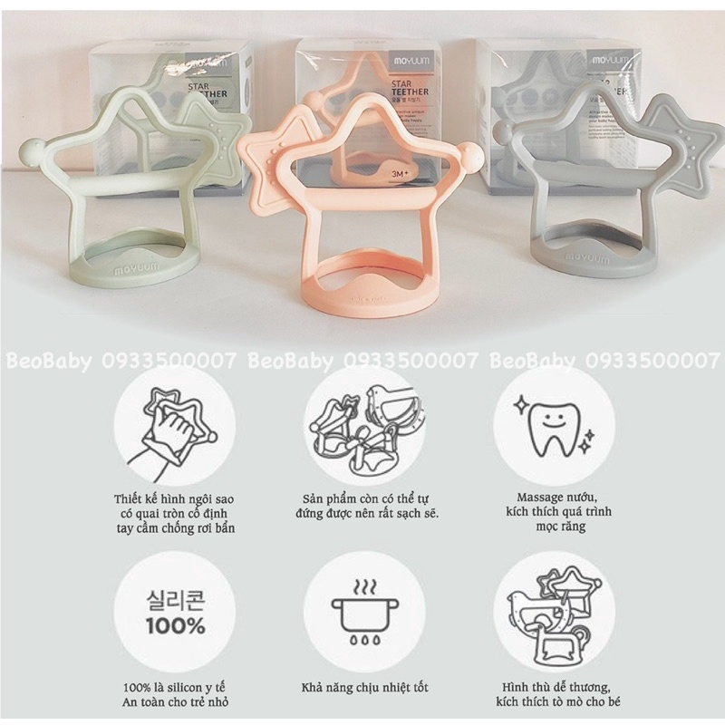 [Chính Hãng] Gặm Nướu Silicon Cao Cấp Moyuum - Hàn Quốc