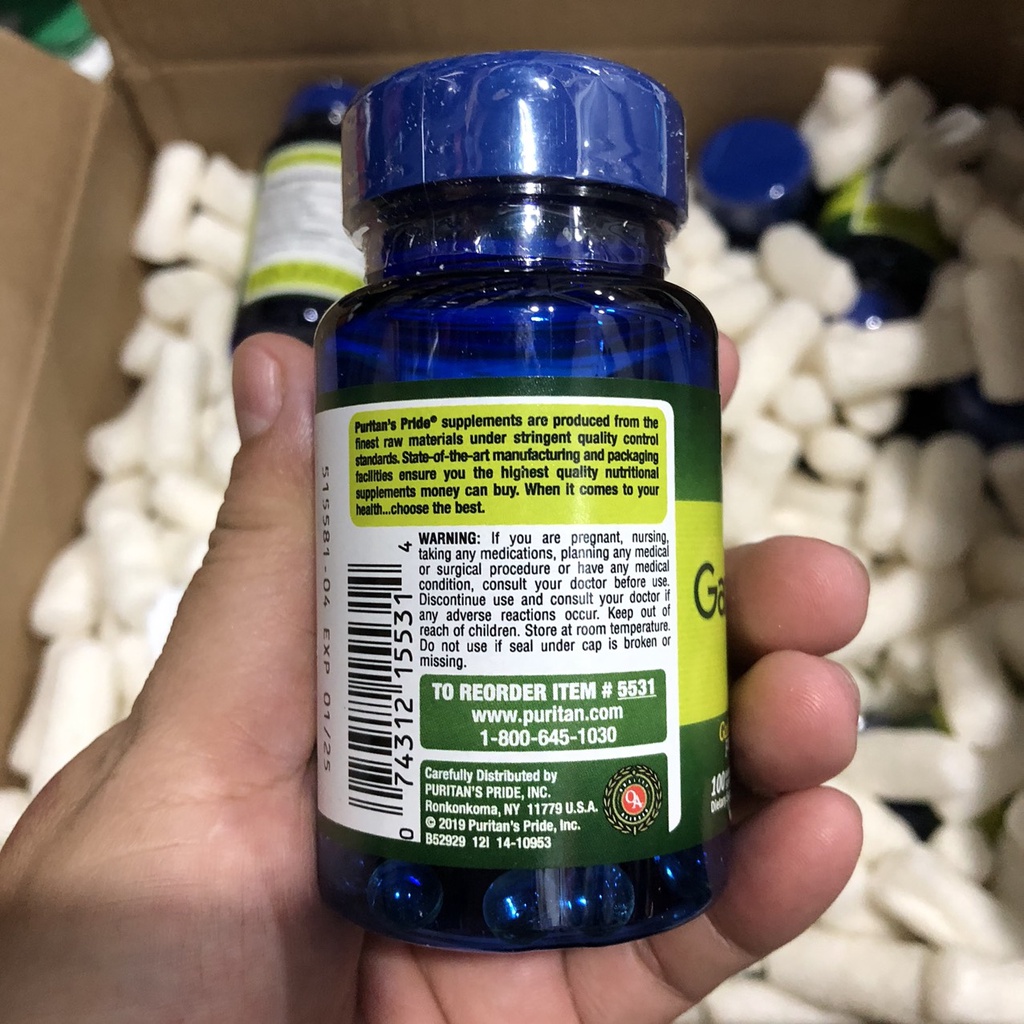 ❤  Tinh dầu Tỏi Puritan Pride Odorless Galic Extract 1000mg 100 viên Mỹ Ship Air Đủ Bill