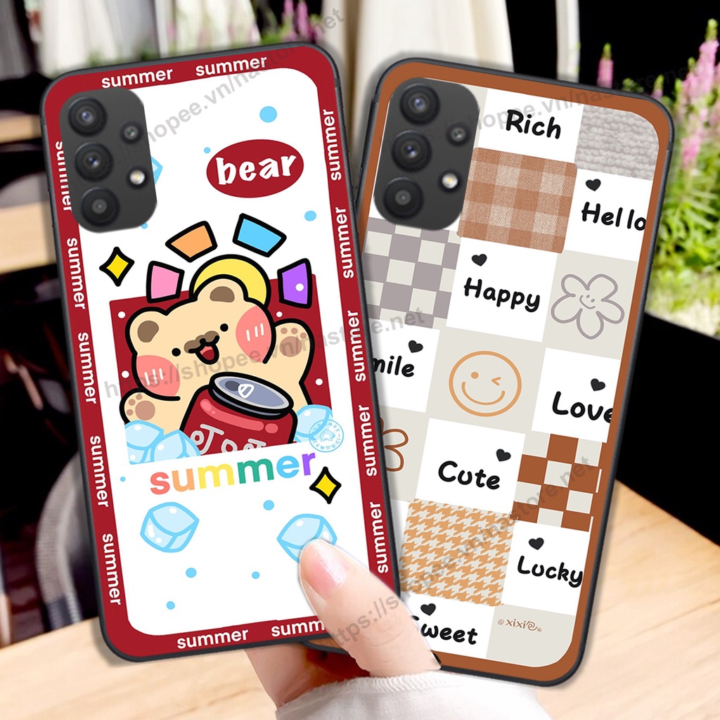 Ốp lưng Samsung A32 / A52 / A72 trái tim mặt cười, gấu cute thể thao cá tính