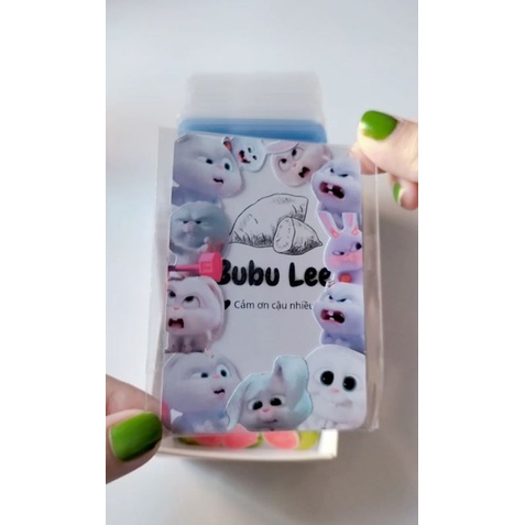 Thẻ nhựa trang trí bảo vệ card _ toploader thỏ snowball