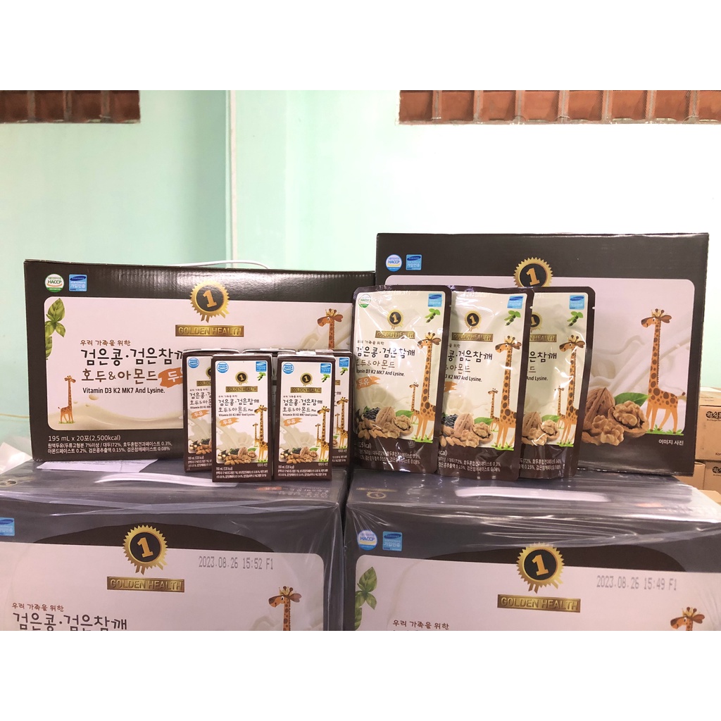 Sữa Hạt Óc Chó Hạnh Nhân GOLDEN HEALTH 195ml - Sữa Hạt Nhập Hàn Quốc