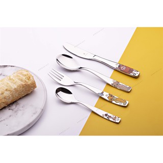 BỘ 4 MÓN DAO MUỖNG NĨA TRẺ EM WMF - HOẠ TIẾT HOẠT HÌNH VUA SƯ TỬ