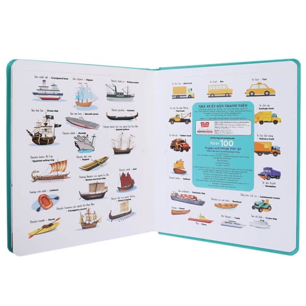 Sách-Lift-The-Flap-Lật mở khám phá - First 100 Trucks and things that go - 100 từ đầu tiên về các phương tiện giao thông
