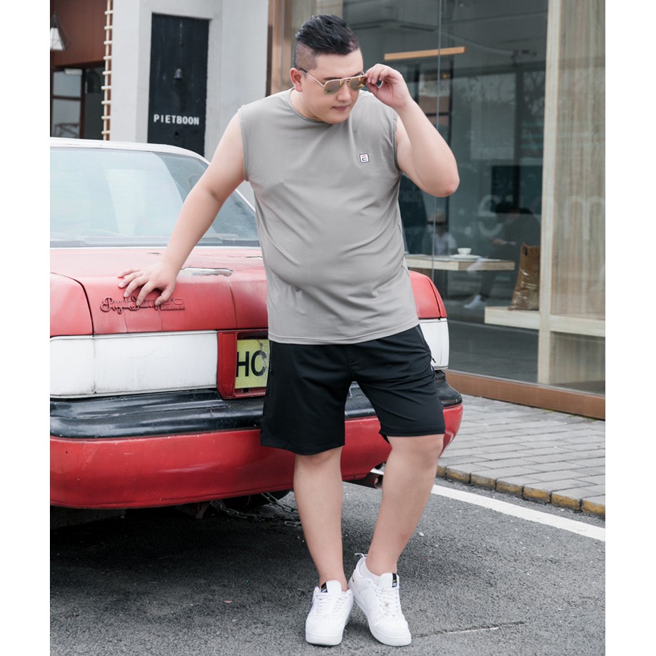 Bộ đồ ba lỗ big size nam chất thun lưới