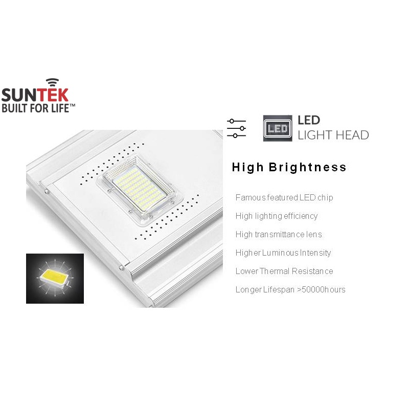 Đèn Đường Năng Lượng Mặt Trời Liền Thể SUNTEK LED Solar Light JD-A300 200W - Hàng Chính Hãng - Bảo hành 3 năm 1 đổi 1