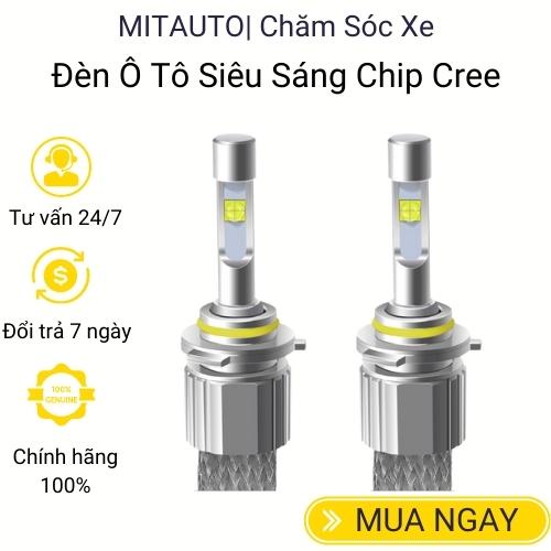 Đèn pha led ô tô siêu sáng công nghệ Led Cree XHP H1 H4 H7 H11 HB3 9005 HB4 9006 điện 12V