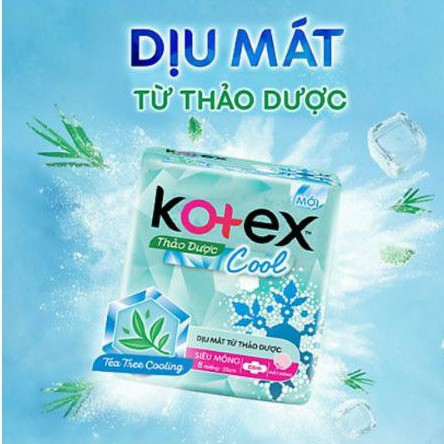 Combo 8 gói BVS Kotex Thảo dược Cool