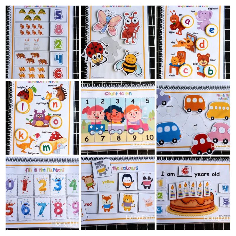 bộ Học liệu 16 trang ~ Đồ chơi giáo dục montessori.
