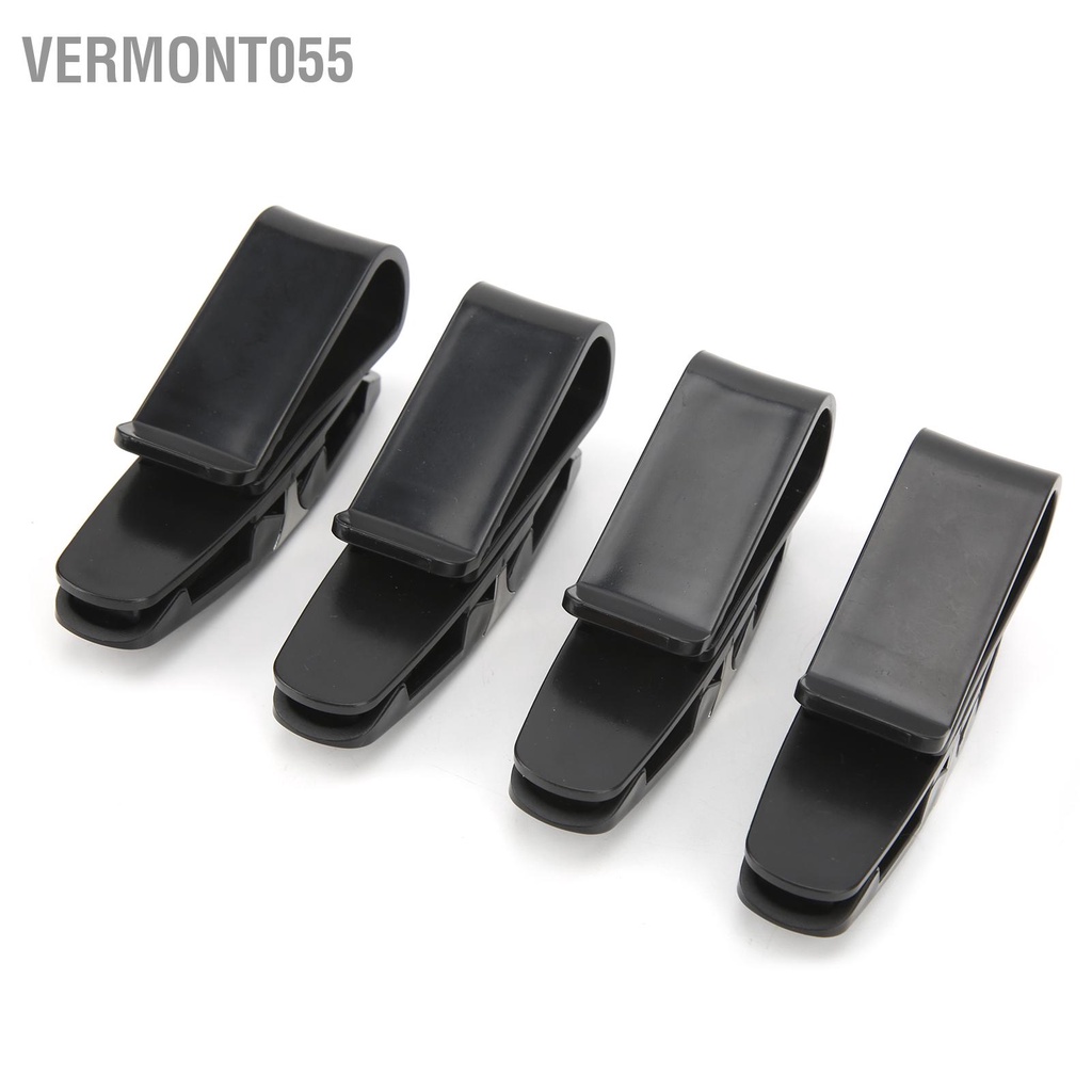 Set 4 Kẹp Giữ Kính Mát Xoay 180 Độ Gắn Tấm Chắn Nắng Xe Hơi Kèm Thẻ Vé