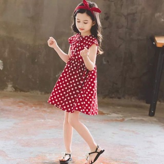 Váy chấm bi bé gái