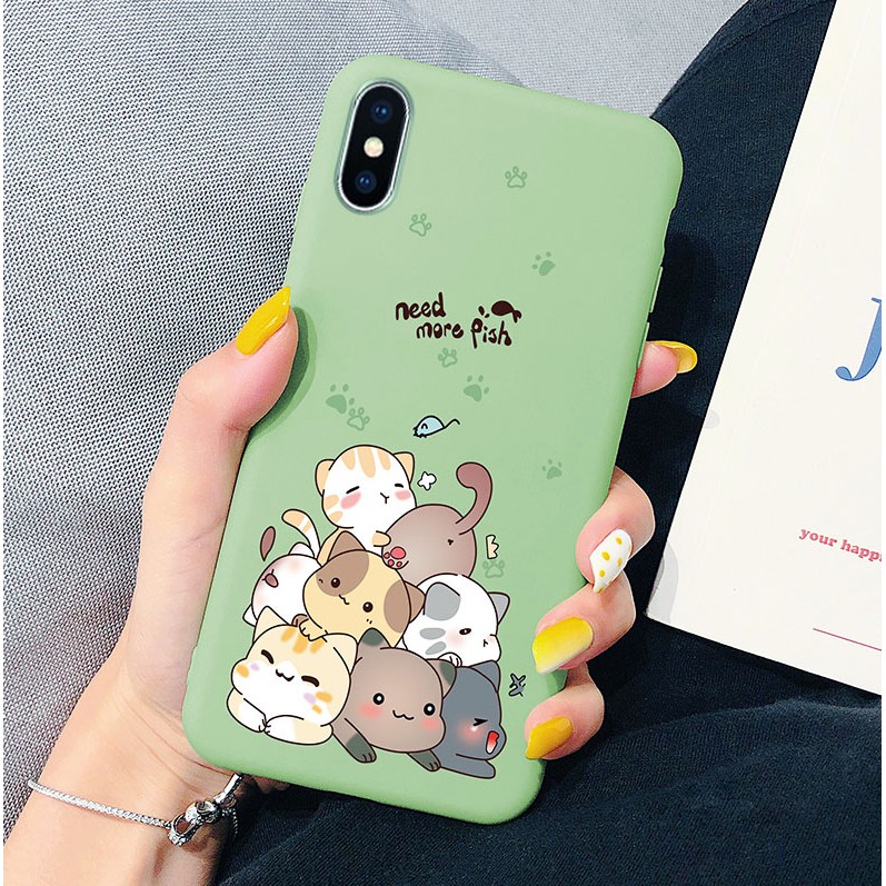 Ốp lưng iphone Cat Like Fish TPU trơn dẻo mềm 6/6plus/6s/6splus/7/7plus/8/8plus/x/xr/xs/11/12/13/pro/max/plus/promax