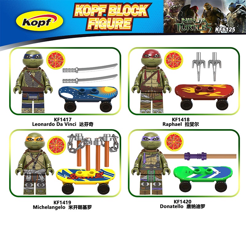 Mô Hình Nhân Vật Ninja Rùa Độc Đáo