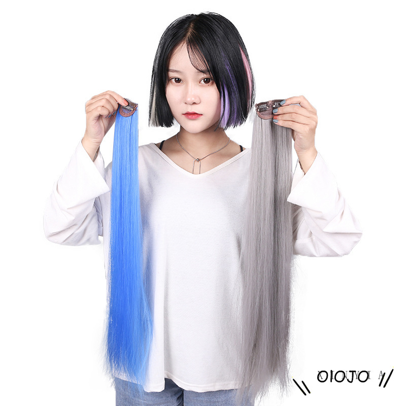 Bộ tóc giả dài 50cm màu gradient phong cách Hàn Quốc sành điệu ma789