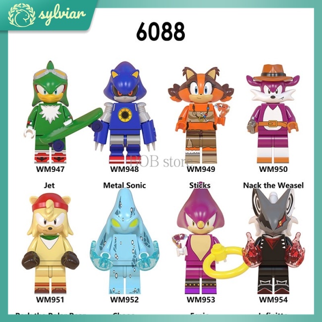 Mô Hình Đồ Chơi Lego Nhân Vật Hoạt Hình Sonic Bằng Kim Loại