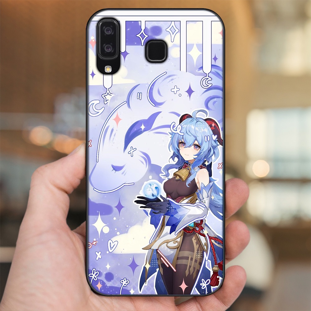 Ốp lưng Samsung A8 Star viền đen in hình Ganyu Genshin Impact