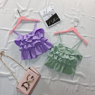 Áo 2 dây voan bèo xinh xắn