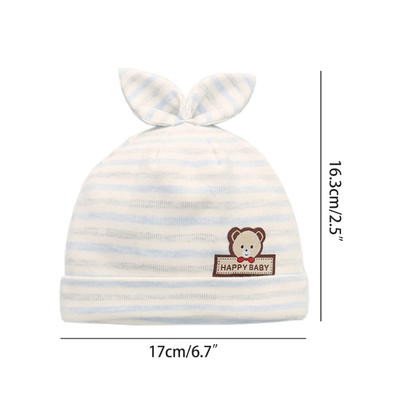 Mũ Trùm Đầu Bằng Cotton Mềm Màu Trơn Dễ Thương Cho Bé 0-6 Tháng Tuổi