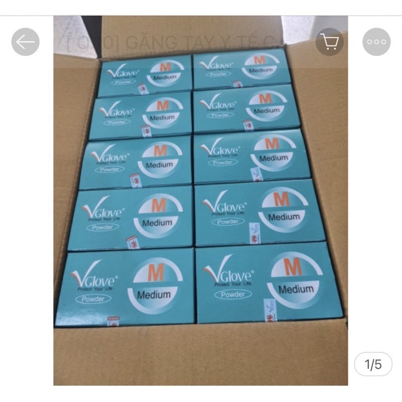 GĂNG TAY Y TẾ CÓ BỘT VGLOVE HÀNG SẴN- HỘP 100 CHIẾC