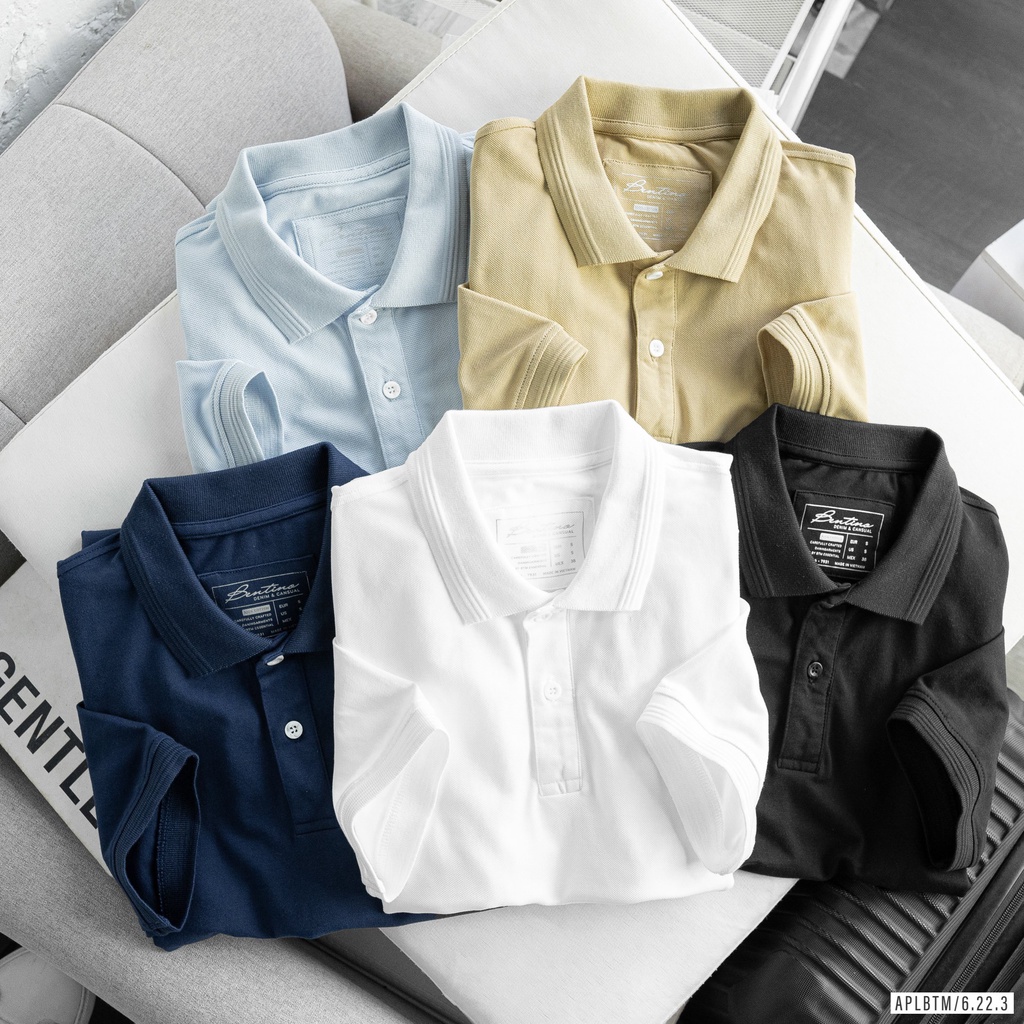 Áo thun  cổ trụ nam chất liệu vải cotton chính phẩm, form siêu đẹp 8316