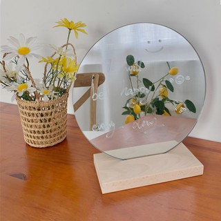 Gương để bàn - gương tròn để bàn đế gỗ - trang trí phòng khách decor nhà cửa - trang trí phòng ngủ đẹp