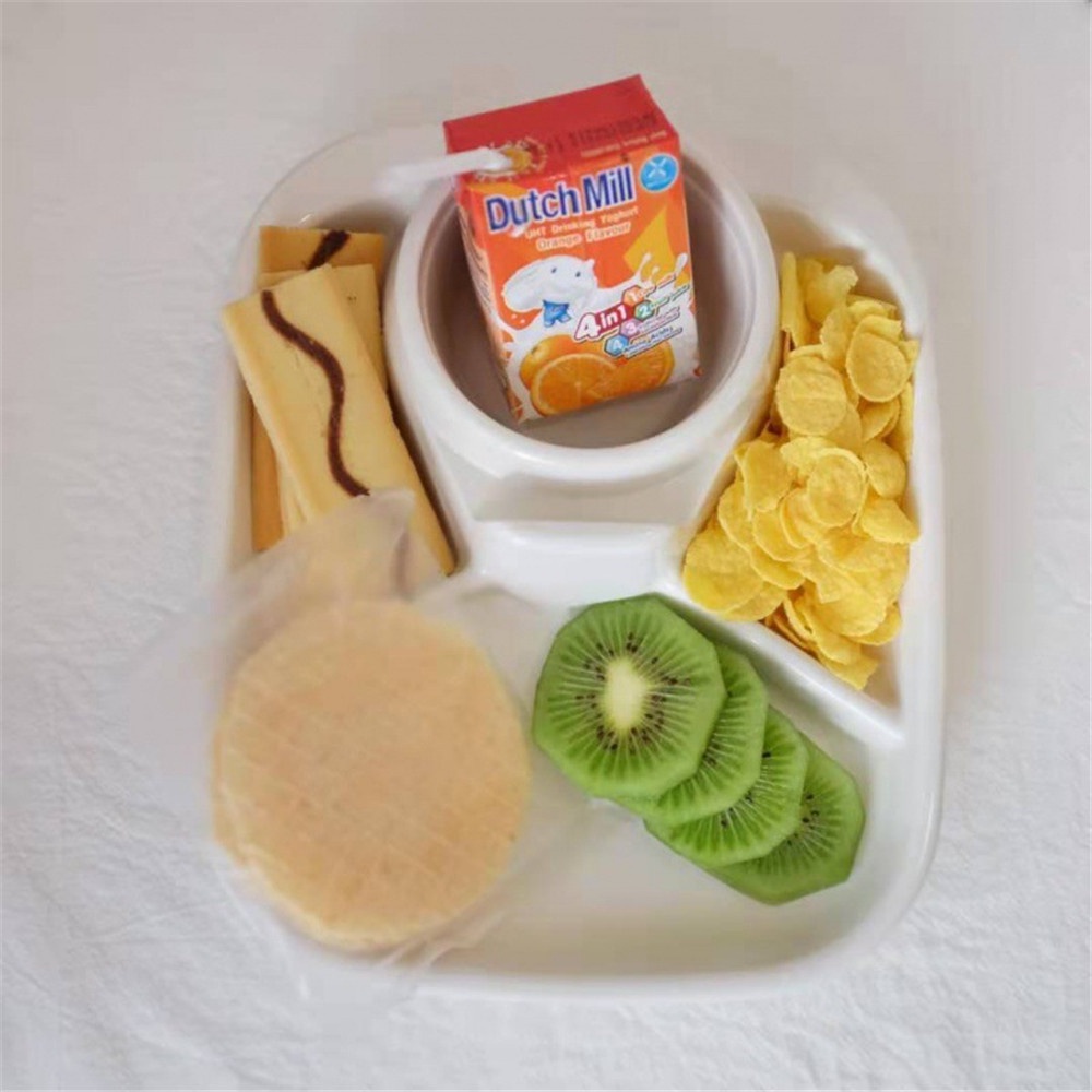 1 Dĩa Đựng Thức Ăn Vặt/Trái Cây/Thức Ăn Sáng Sáng Tạo Cho Học Sinh