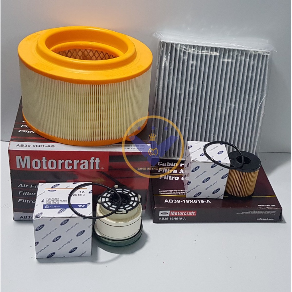 COMBO lọc nhớt, lọc điều hòa than, lọc động cơ, lọc dầu diezel xe Ford  Ranger, BT50