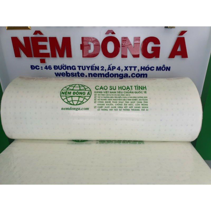 nệm cao su hoạt tính đông á 1m4x2mx15cm