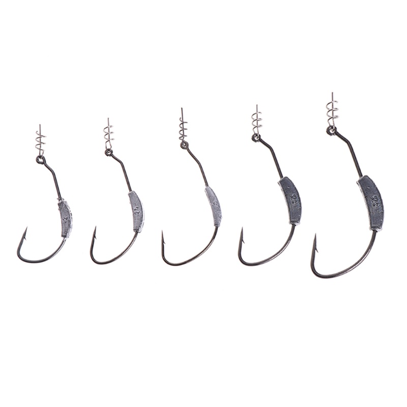 Bộ 5 Móc Câu Cá Bằng Thép Carbon Mềm Chất Lượng Cao