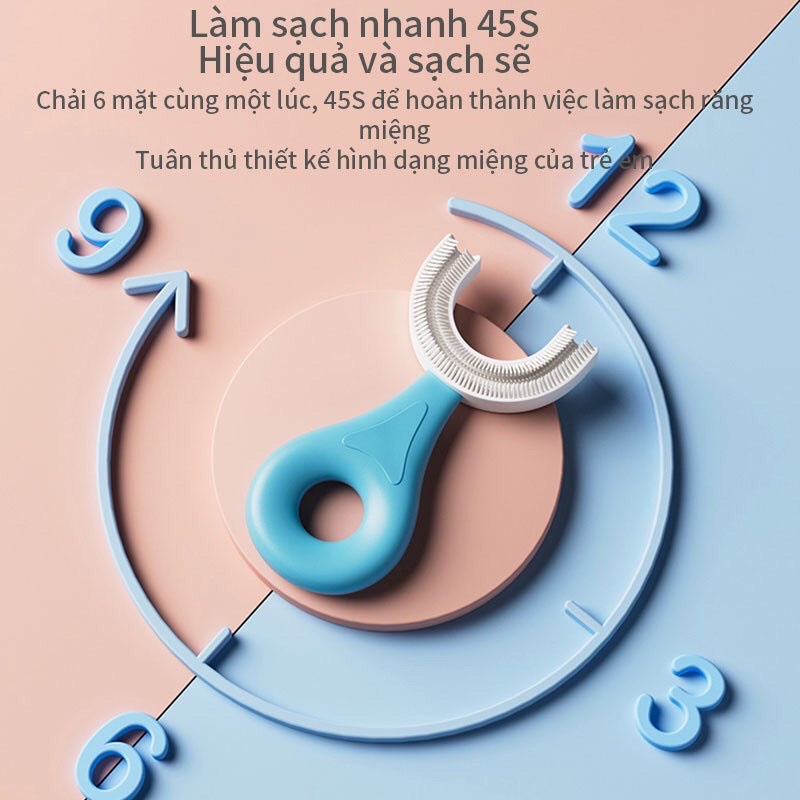 BÀN CHẢI ĐÁNH RĂNG chữ U silicone siêu mềm cho bé từ 2-6 tuổi