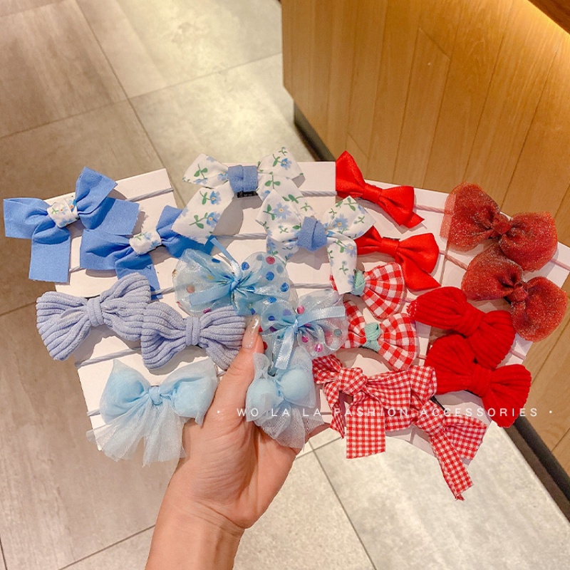 Dây Buộc Tóc Cao Su Hình Nơ Xinh Xắn Cho Bé Gái