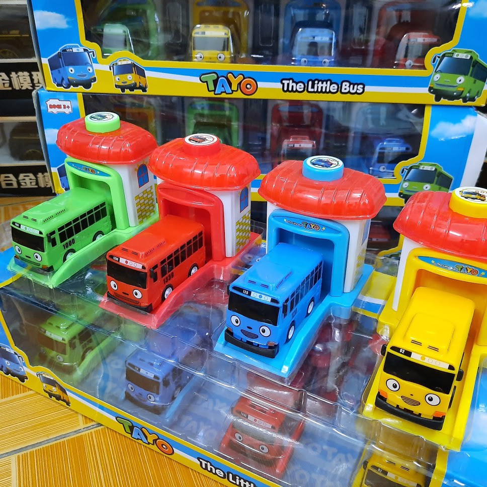 Bộ xe ô tô buýt Tayo the little bus đồ chơi trẻ em