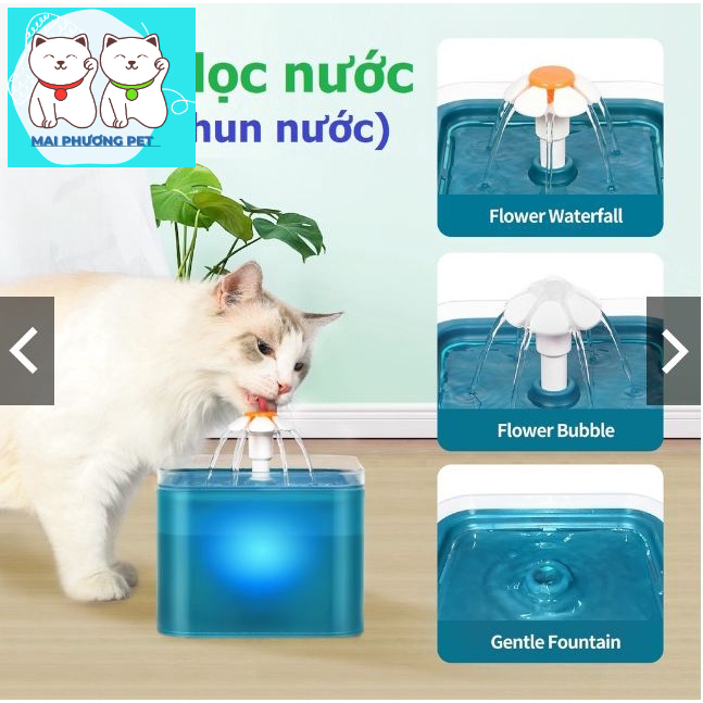 New- Máy Lọc Nước Tự Động 3L - Máy Uống Nước Tự Động Cho Chó Mèo Kèm Lõi Lọc Than Hoạt Tính Dành Cho Thú Cưng