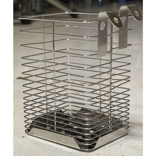 Ống đũa vuông 1 ngăn inox không gỉ - Giỏ đựng đũa muỗng vuông 1 ngăn inox